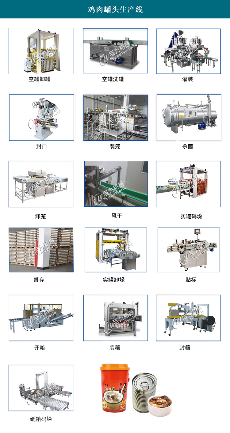 雞肉罐頭生產線